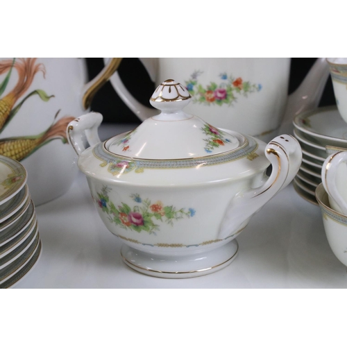 98 - 20th century Elephant China Tea Service comprising Teapot, Milk, Sugar, 8 Tea Cups, 8 Saucers, 8 Tea... 