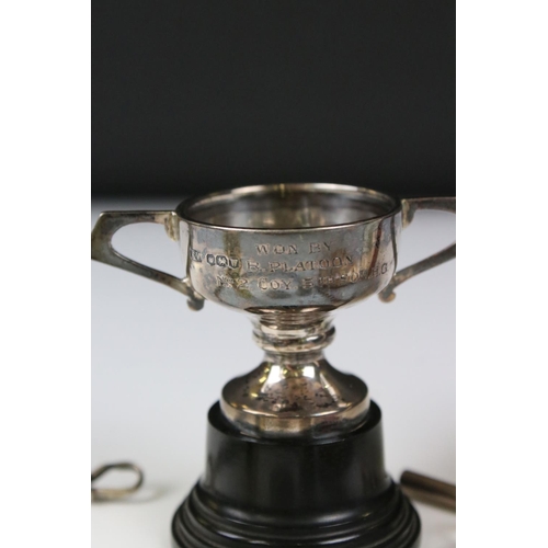 197 - A small group of mixed collectables to include a fully hallmarked sterling silver trophy, hallmarked... 