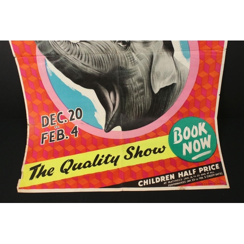 212 - Bertram Mills Circus - an original vintage Circus advertising poster for Bertram Mills Circus and Fu... 