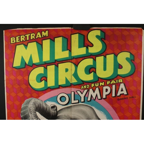 212 - Bertram Mills Circus - an original vintage Circus advertising poster for Bertram Mills Circus and Fu... 