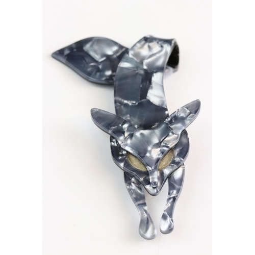 249 - Lea Stein style Fox Brooch