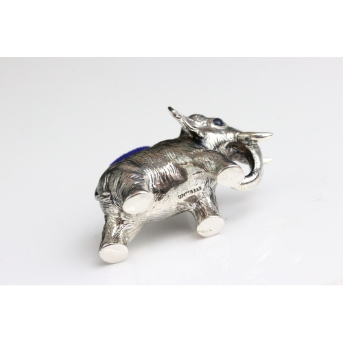 261 - Silver elephant pincushion