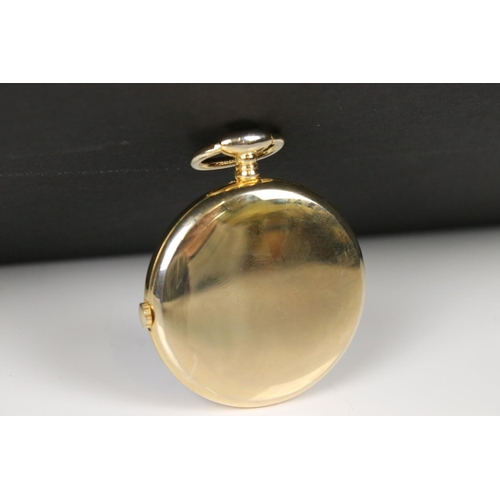 298 - A Uno Depuis 1795 quartz moonphase pocket watch with Albert chain.