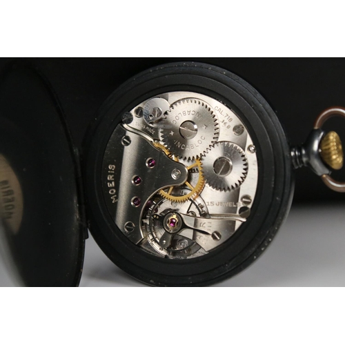 306 - A 'Moeris Grand Prix' top winding pocket watch with sub second dial to 6 o'clock.