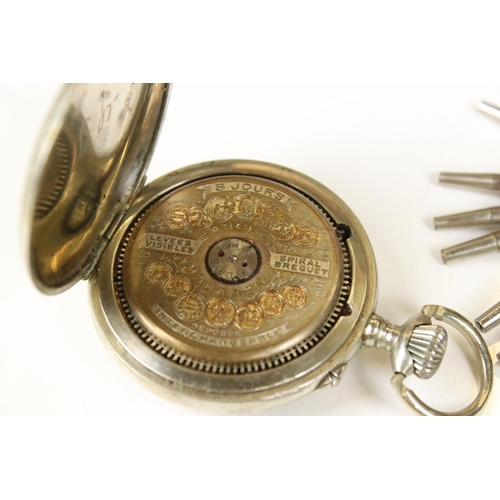 310 - Two vintage pocket watches to include an Art Deco 'Oris' example together with a collection of pocke... 