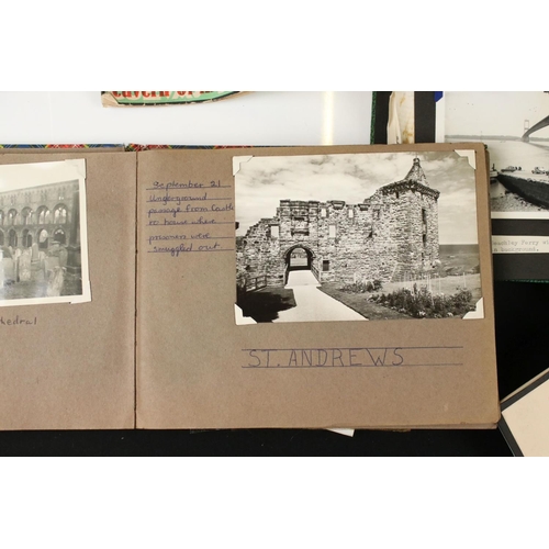 338 - Group of vintage photographs in albums, together with a few postcards & other ephemera