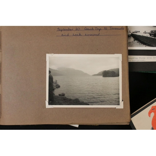 338 - Group of vintage photographs in albums, together with a few postcards & other ephemera