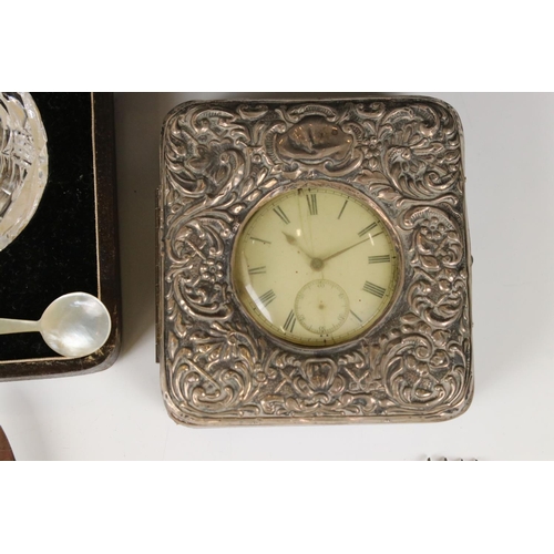 345 - A small group of mixed collectables to include a Goliath pocket watch, a silver cased pocket watch w... 