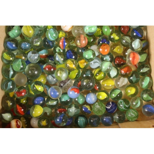 349 - A large collection of mixed marbles.