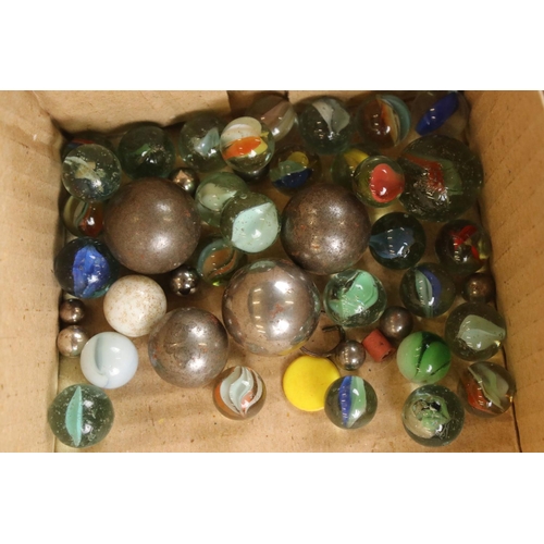 349 - A large collection of mixed marbles.