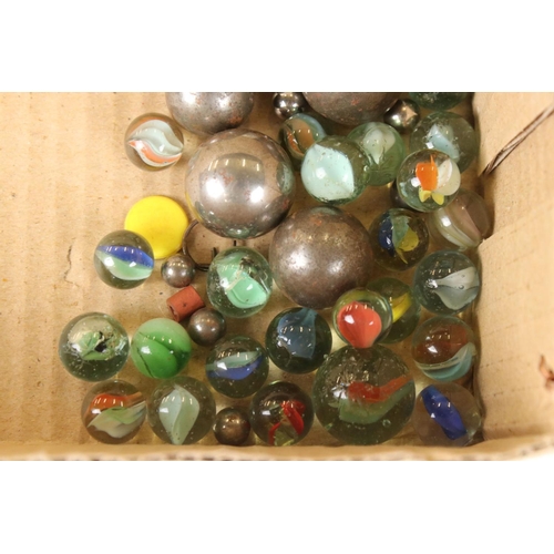 349 - A large collection of mixed marbles.