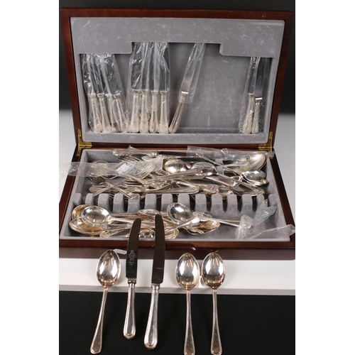 359 - A canteen of silver plated Sheffield cutlery.