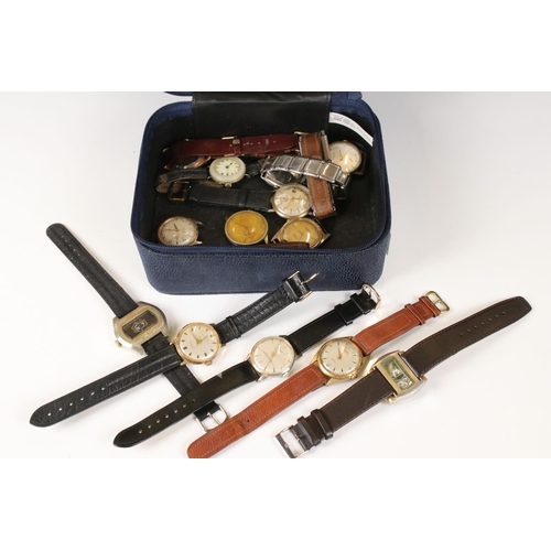 365 - Collection of vintage gents watches, to include Swiss & Jump Hour