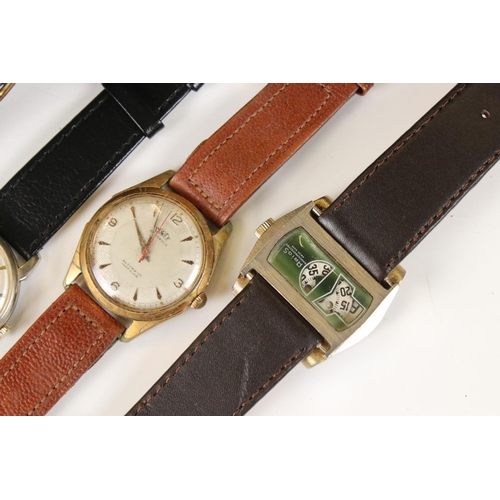 365 - Collection of vintage gents watches, to include Swiss & Jump Hour