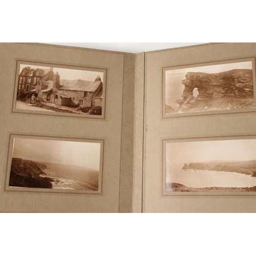 378 - Two vintage photograph albums with contents, possibly Cornwall and Clitheroe together with a selecti... 