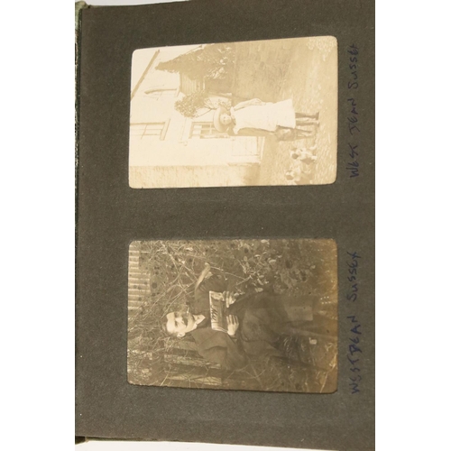 378 - Two vintage photograph albums with contents, possibly Cornwall and Clitheroe together with a selecti... 