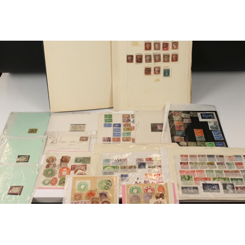 379 - A small collection of stamps to include Victorian and Edwardian examples.