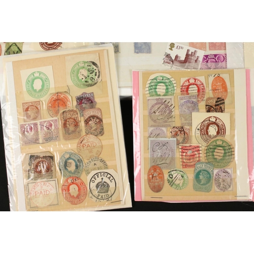 379 - A small collection of stamps to include Victorian and Edwardian examples.