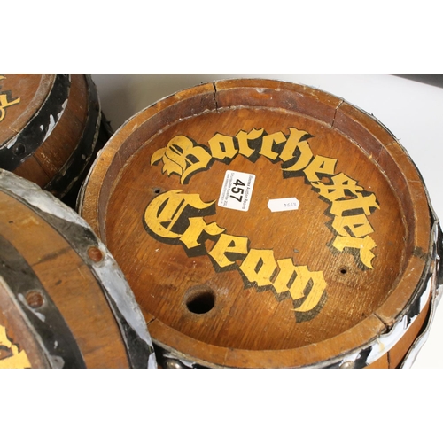 457 - A collection of five Barchester wooden barrel wall signs / plaques.