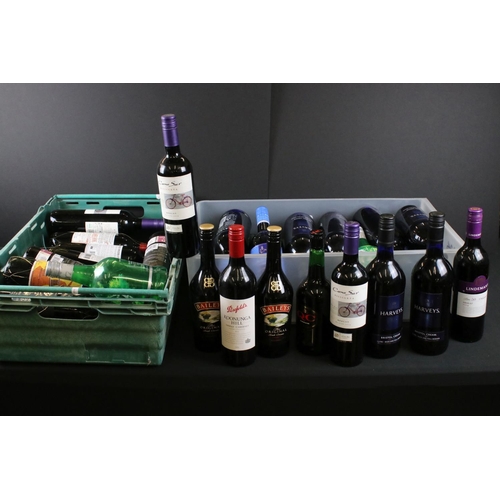 475 - Twenty Bottles of Red Wine, Ten Bottles of Harvey Bristol Cream Sherry, Two Bottles of Harvey Solera... 