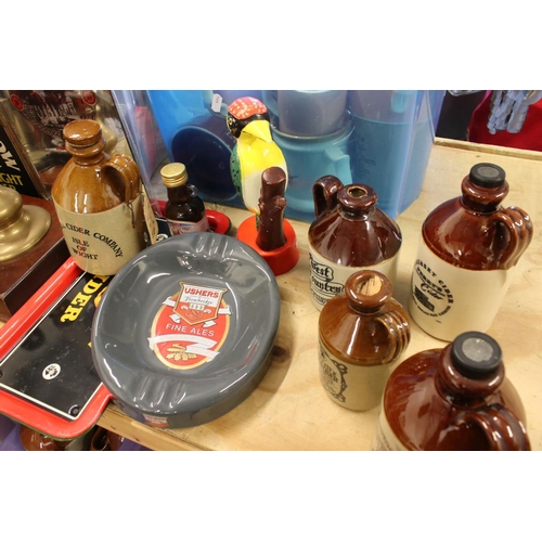 479 - Large Quantity of Brewery Cider related items including stoneware jars, glasses, bar pumps, Bags, Ta... 