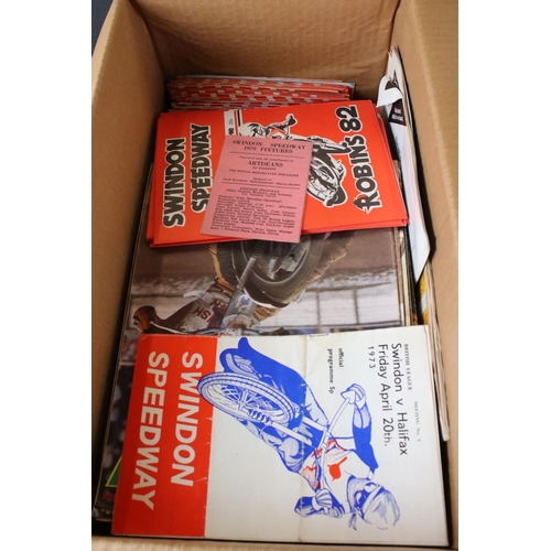 487 - Speedway and Motor Cycle Racing - Quantity of Swindon Speedway Programmes dating around 1980's  plus... 