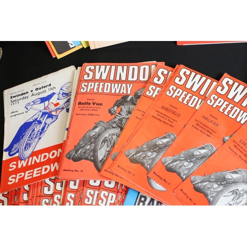 487 - Speedway and Motor Cycle Racing - Quantity of Swindon Speedway Programmes dating around 1980's  plus... 