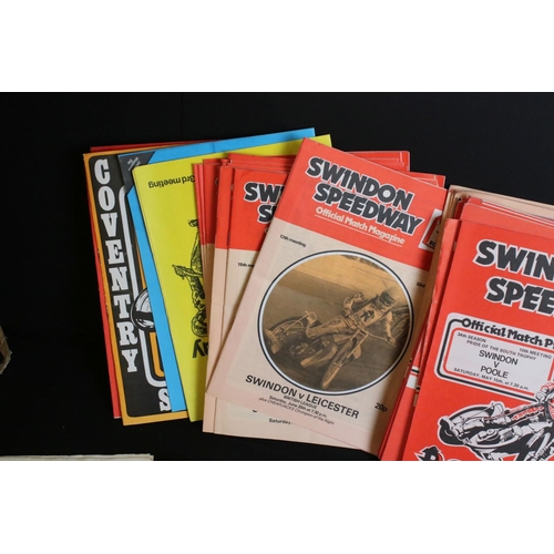 487 - Speedway and Motor Cycle Racing - Quantity of Swindon Speedway Programmes dating around 1980's  plus... 