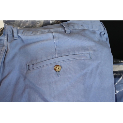 493 - Approximately Thirty Six Pairs of Polo Ralph Lauren Blue Cotton Trousers, as new mostly still in ori... 