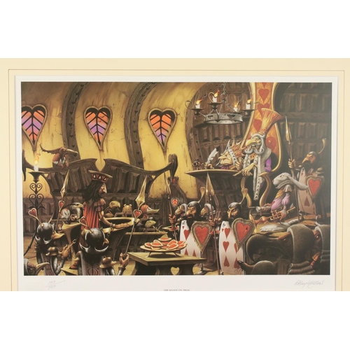 503 - Rodney Matthews, set of four limited edition Alice and Wonderland signed prints to include 'At The M... 