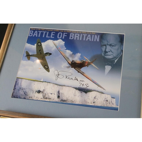 510 - Three Geoff Nutkins Military Aircraft Signed Colour Prints - ' Clifftop Chase ' limited edition no. ... 