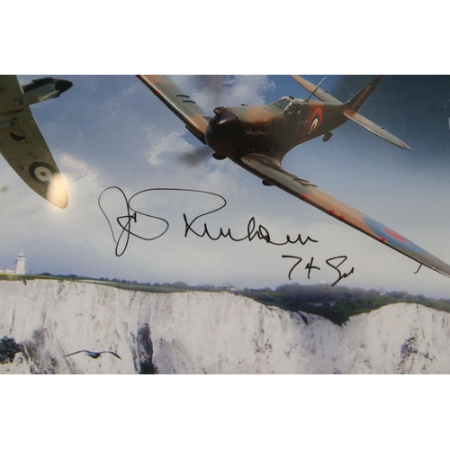 510 - Three Geoff Nutkins Military Aircraft Signed Colour Prints - ' Clifftop Chase ' limited edition no. ... 