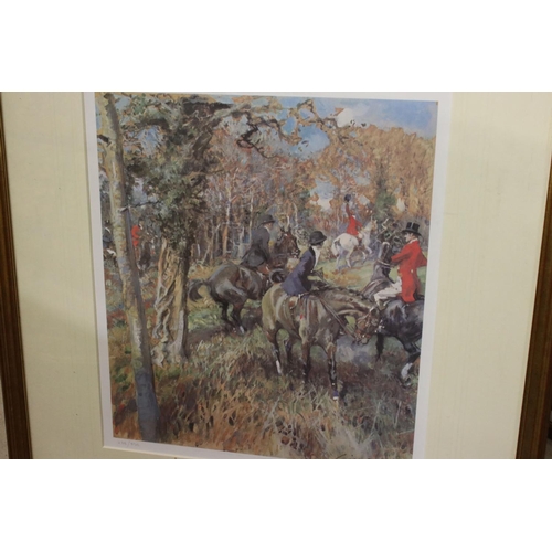 517 - Eight Framed and Glazed Prints including Terence Cuneo ' The Deputy's Deputy ', R M Meadows Stipple ... 