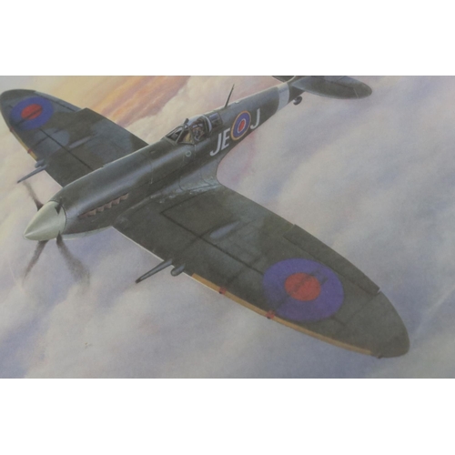 524 - Michael Swanson Military Aircraft Print titled ' Evening Flight ', signed by the artist and Wing Com... 