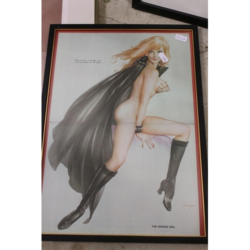 537 - Thirteen Framed and Glazed Prints of Glamour Girls and Semi-naked Women inlcuding signed Phillipe Bo... 