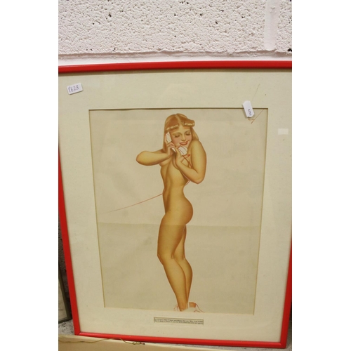 537 - Thirteen Framed and Glazed Prints of Glamour Girls and Semi-naked Women inlcuding signed Phillipe Bo... 