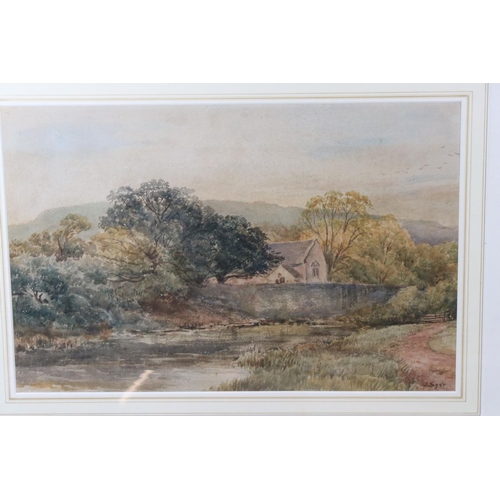 539 - John Syer (1815-1885), Three Landscape Watercolours, all signed J Syer, largest 50cms x 32cm, framed... 