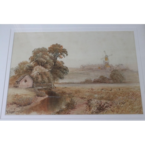 539 - John Syer (1815-1885), Three Landscape Watercolours, all signed J Syer, largest 50cms x 32cm, framed... 