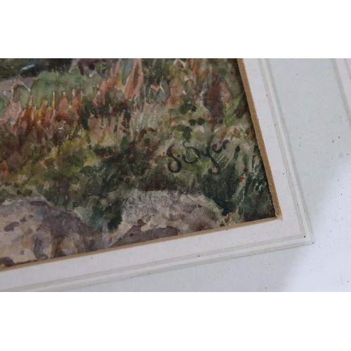 539 - John Syer (1815-1885), Three Landscape Watercolours, all signed J Syer, largest 50cms x 32cm, framed... 