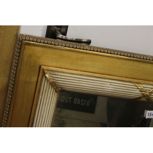 554 - Rectangular Giltwood Wall Mirror, 103cm x 83cm