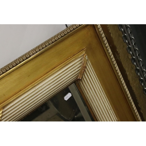 554 - Rectangular Giltwood Wall Mirror, 103cm x 83cm