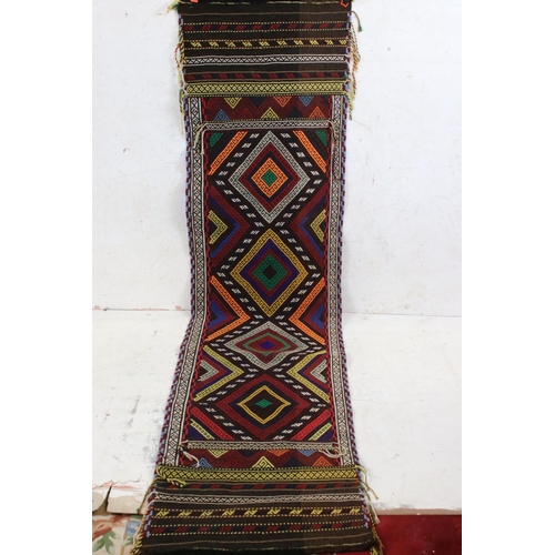 570 - Old Suzni Kilim Runner Rug, 242cm x 58cm