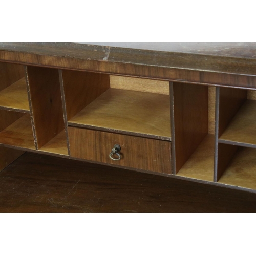 584 - Queen Anne Revival Drop Front Bureau with two drawers, raised on cabriole legs, 66cm wide x 49cm dee... 