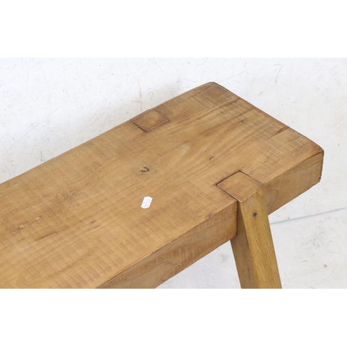 608 - Pine Pig style Bench, 110cm long x 54cm high