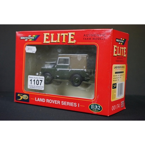 1107 - Four Boxed Britains 1:32 scale diecast Land Rover models to include 42101 Land Rover Defender 90 wit... 