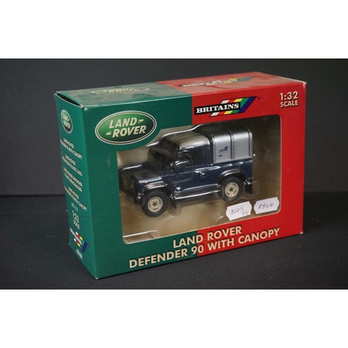 1107 - Four Boxed Britains 1:32 scale diecast Land Rover models to include 42101 Land Rover Defender 90 wit... 