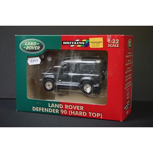 1107 - Four Boxed Britains 1:32 scale diecast Land Rover models to include 42101 Land Rover Defender 90 wit... 