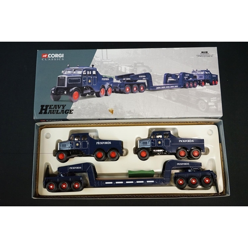 1110 - Six boxed Corgi Heavy Haulage diecast models to include CC12507 Atkinson Venturer 2 Axle King Traile... 