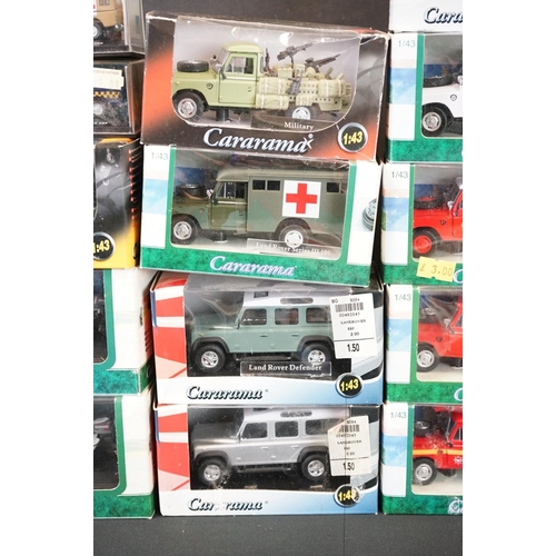 1115 - 23 Boxed / cased Cararama diecast models to include 2 x six-model sets, military (251XND) and Land R... 