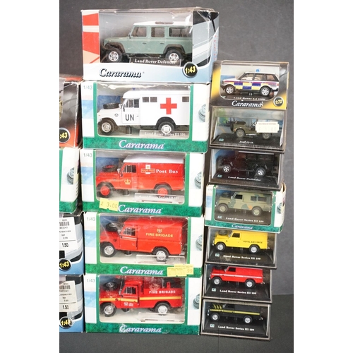 1115 - 23 Boxed / cased Cararama diecast models to include 2 x six-model sets, military (251XND) and Land R... 